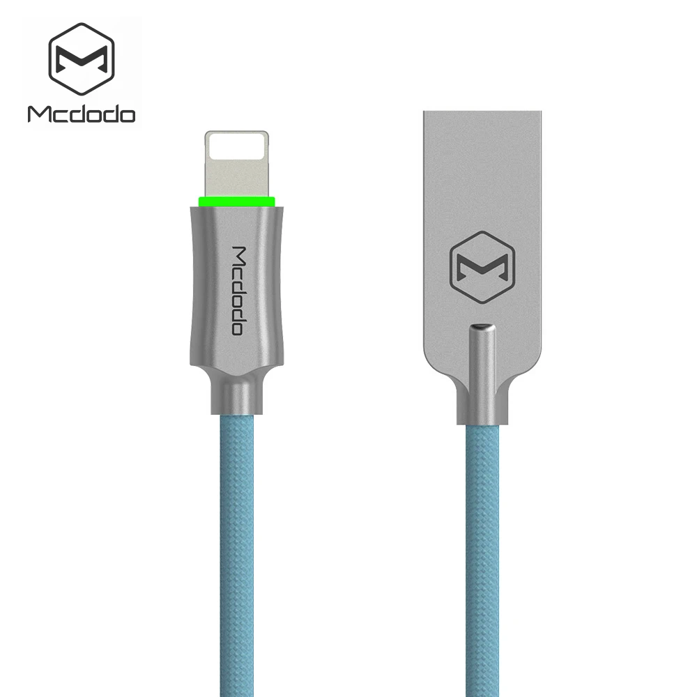 Mcdodo Lightning-USB кабель для iPhone x 7 8 Plus xs max xr автоматическое отключение кабель передачи данных для быстрой зарядки для iPhone 5S 6 S светодиодный - Цвет: Tiffany blue