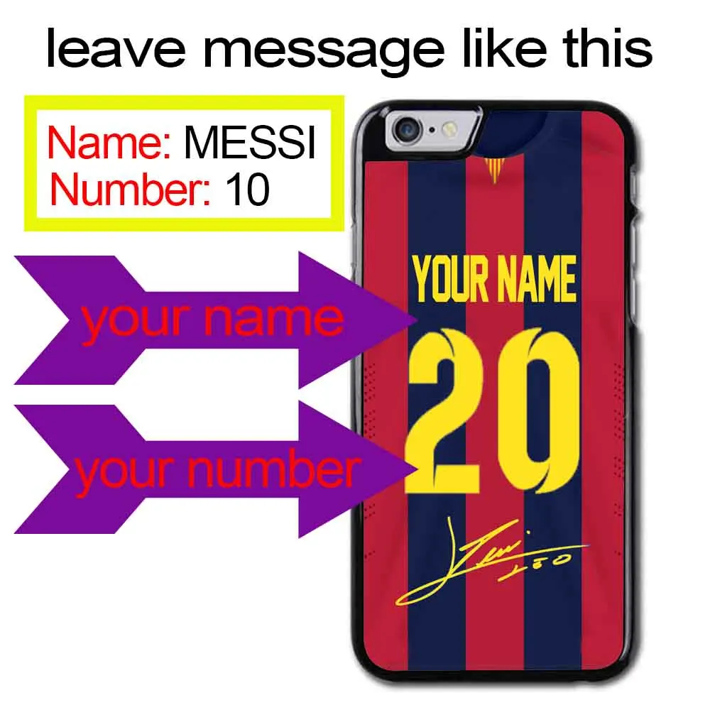 Изготовленный На Заказ Барселона чехол с надписью &quotMESSI&quot Чехол для samsung A3 A5 A6 A7 A8