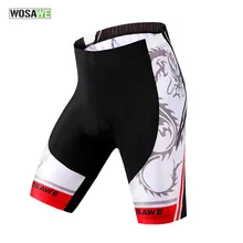 WOSAWE Bicicleta Deportes Ropas Hombres de Verano Bike Riding Ciclismo Shorts Ciclismo Bicicleta Al Aire Libre 4D Gel Acolchado Pantalones Cortos de Ciclismo