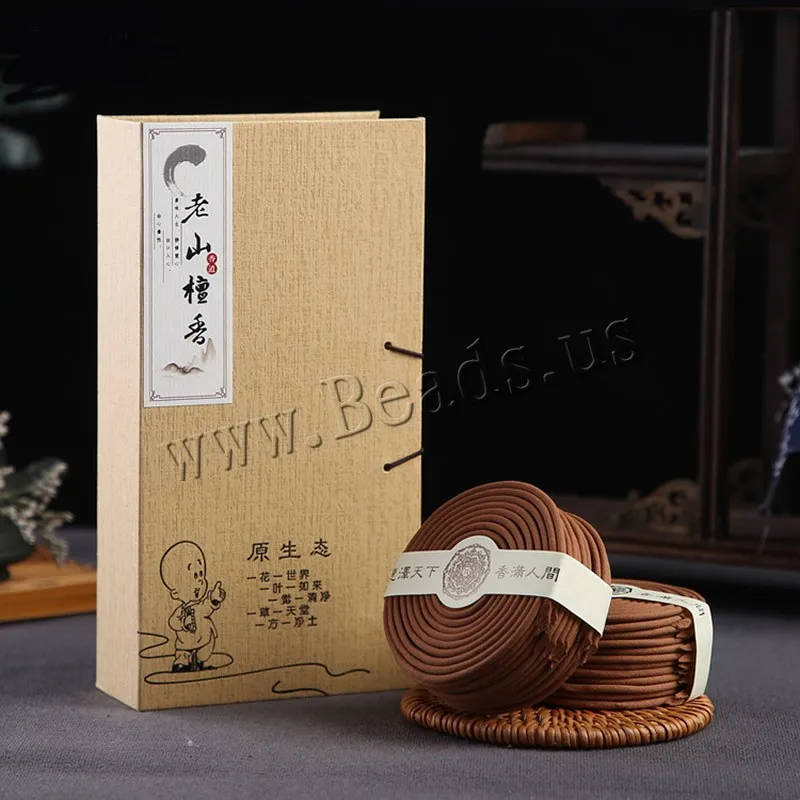 About 40pc/Box Natural Sandalwood Incense Home Aromatherapy Maker Spice Indoor Antiseptic Refreshing Home Fragrance Coil Incense