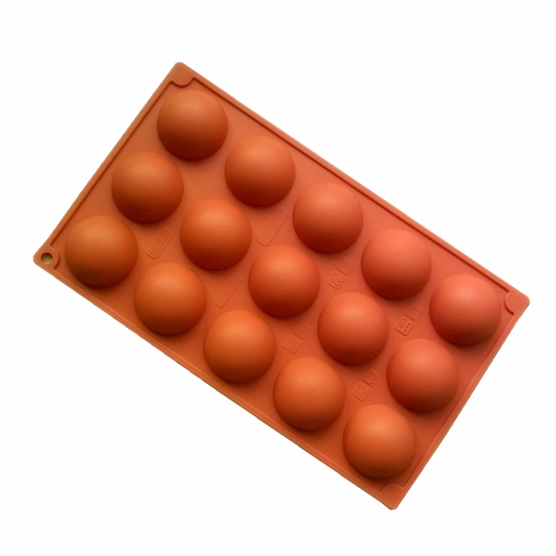 

1pc Hemisphere Silicone Mold 15-cavity Mousse Cake Mold Dessert Decorators Tools Half Ball Silicone Mould for Baking