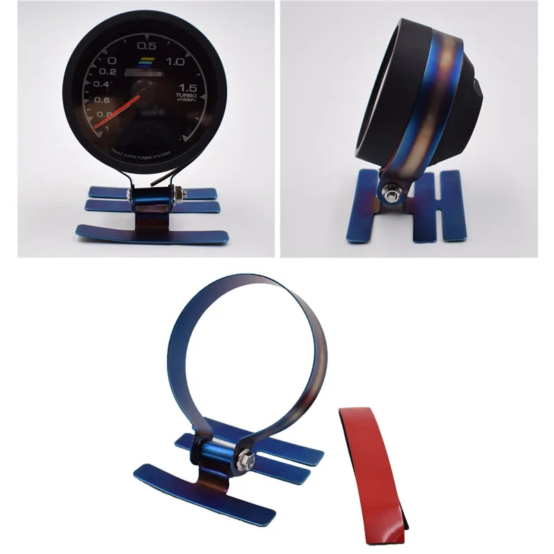 

65mm Stainless Steel Roasted Blue Racing Car Gauge Bracker Racing Meter Holder