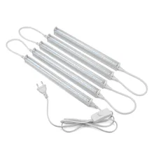 5 шт./компл. светодиодный Grow light 660nm красный+ 450nm Голубая светодиодная лампа трубки полосы для поощрения цветочных растений рост бар свет лампа 85-265 V+ штепсельная вилка европейского стандарта