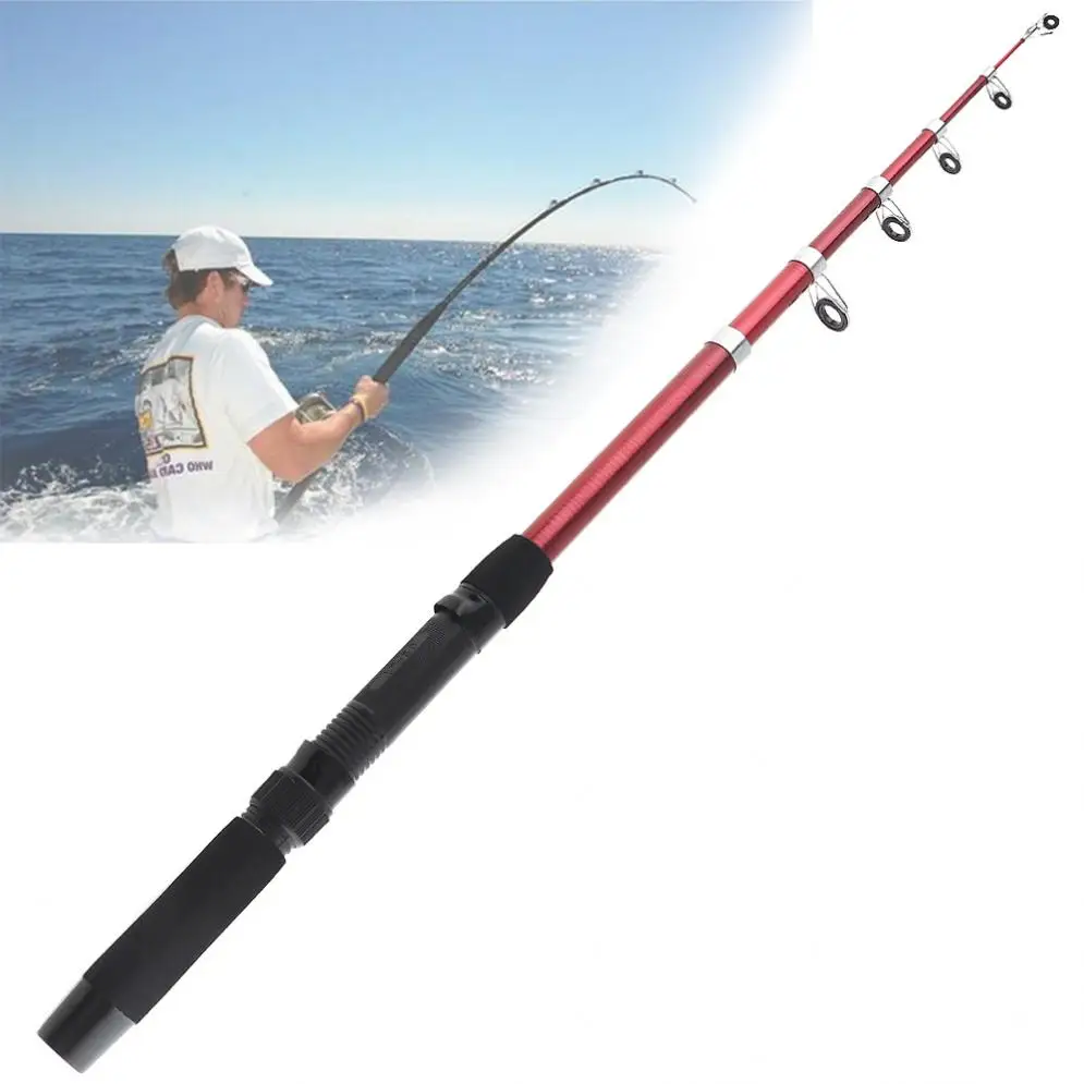 2.7m Durable Fiberglass Telescopic Fishing Rod Sea Pole Travel Sea Rock