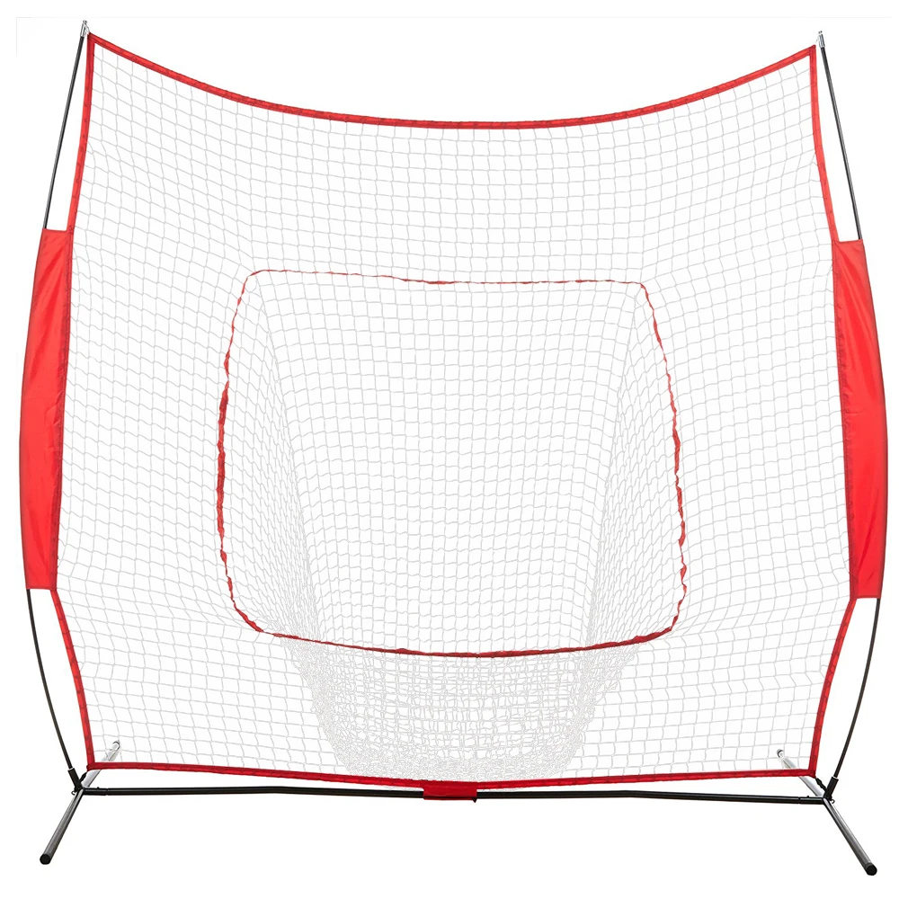 

Baseball Train Net Rack Rebound Goal Red Sleevelet Baseball Softball Practice Hitting Batting Pitching Training Net - US Stock