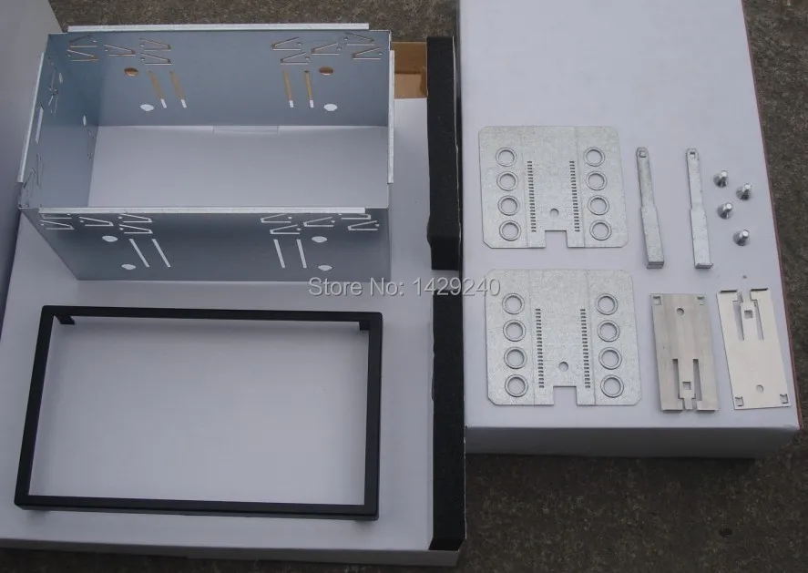 

LEEWA Universal 2Din Fascia Panel Adapter Installation Cage Fitting Kit ISO Mounting Bracket Head Unit Fixed Stable Iron Cages