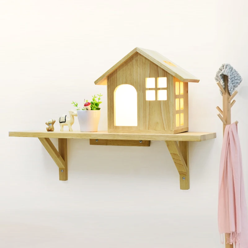 

Wall lamp chalet Japanese-style LED bedroom bedside wooden modern simple garden decoration walkway step light LU626 ZL139