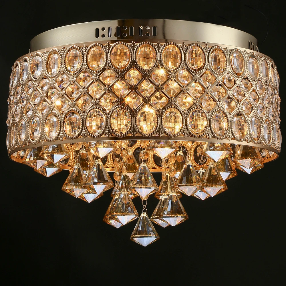 2017 moderne k9 cristal plafonniers circulaire salon chambre or plafond lampechina mainland