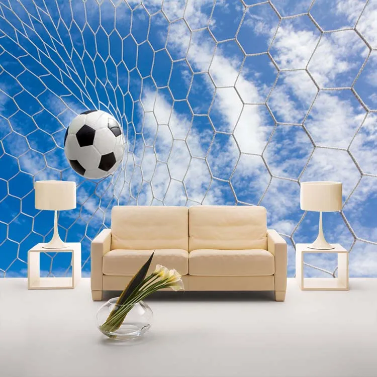 Wholesale 3d photo mural football wallpaper murals sofa background