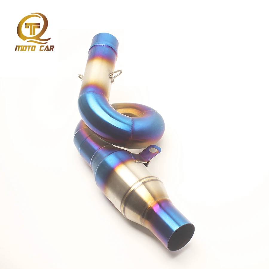 

Refit Motorcycle Exhaust Link Pipe Mid Tube Slip on Escape Connect Middle Pipe for Kawasaki Z800 2013 2014 2015 2016 Moto Parts