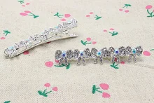 1pc Hairpins Barrettes Ornaments Hair Clips Brides Hair Jewelry Women Crystal Clips Butterfly tiara Headdress Accessories D595
