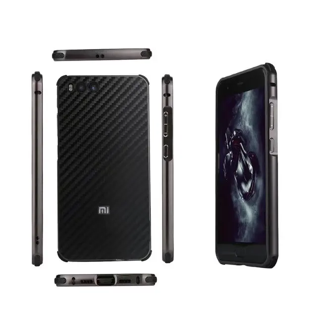 Роскошные Гибридный чехол для xiaomi mi 6 жесткого углеродного волокна Coque металлический бампер+ PC защитный чехол для xiaomi mi6 телефон оболочки