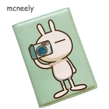 Фотогра кролик тузки Обложка для паспорта синий из искусственной кожи мультфильм держатель паспорта для мальчиков путешествия чехол для паспорта девушки кошельки для кредитных карт