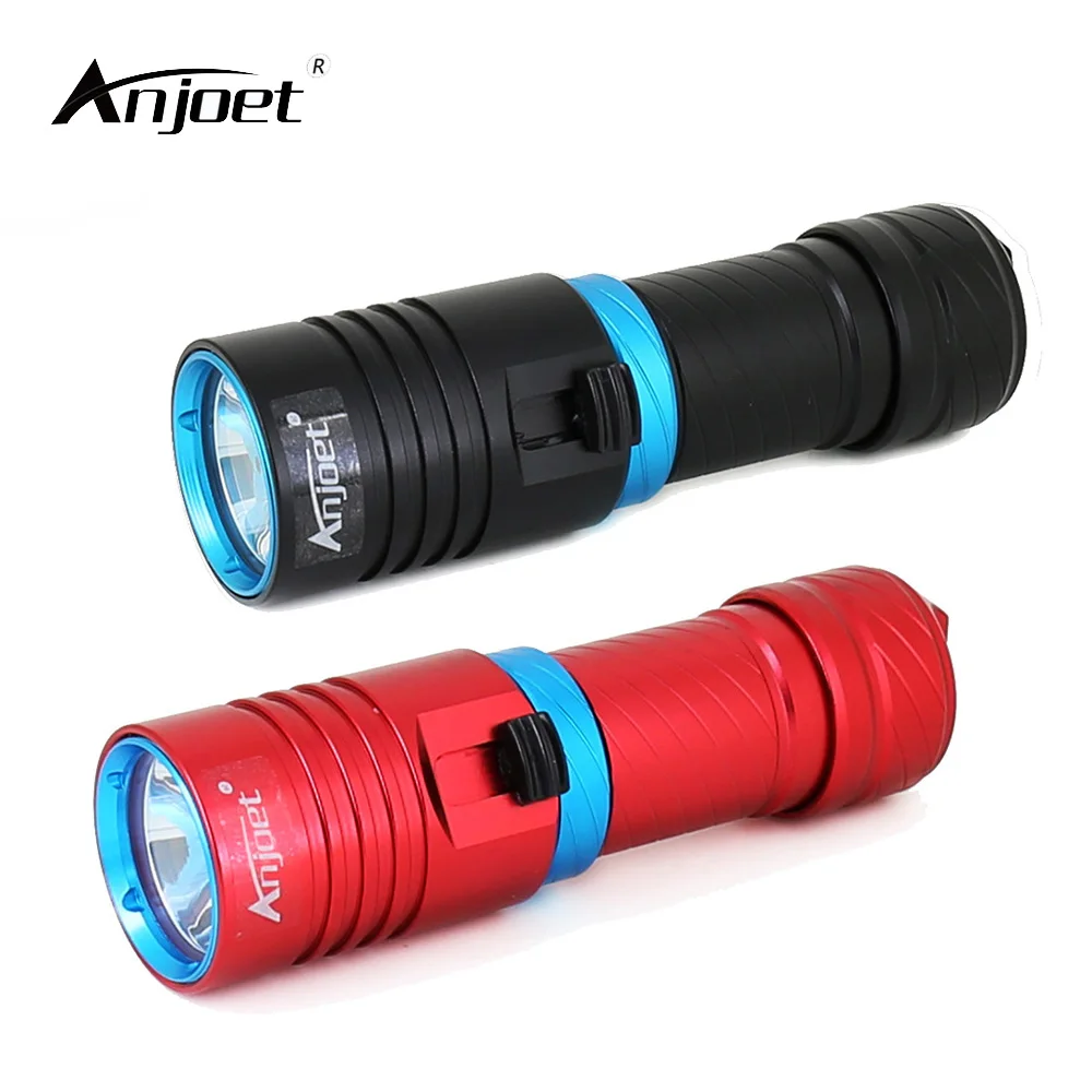 ANJOET Diving Flashlights XM-L2 LED 100 meter Waterproof Portable Dive Torch Light Scuba for 18650 or 26650 Batteries | Освещение