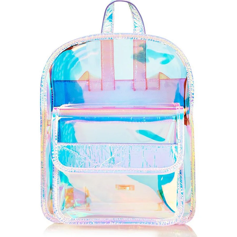 Hologram Women Girls Backpack Korean Laser Transparent School Bag Backpacks For Teenagers Student Travel Waterproof Shoulder Bag Hologram Women Girls Backpack Korean Laser Transparent School Bag Backpacks For Teenagers Student Travel Waterproof Shoulder Bag