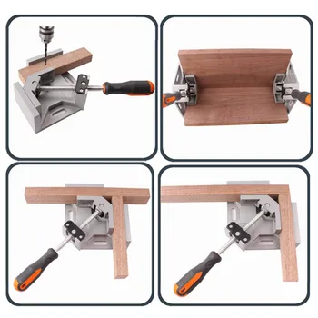 

Woodworking Aluminum Single Handle 90 Degree Right Angle Clamp Angle Clamp Frame Clip Right Angle Folder Tool
