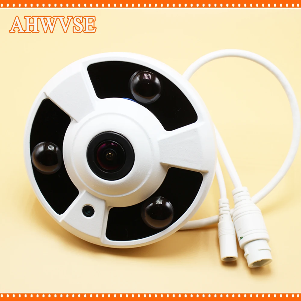 

Panoramic Camera IP 720P 960P 1080P Optional IP Camera Wide Angle FishEye 5MP 1.7MM Lens Camera CCTV Indoor ONVIF 3 ARRAY IR LED