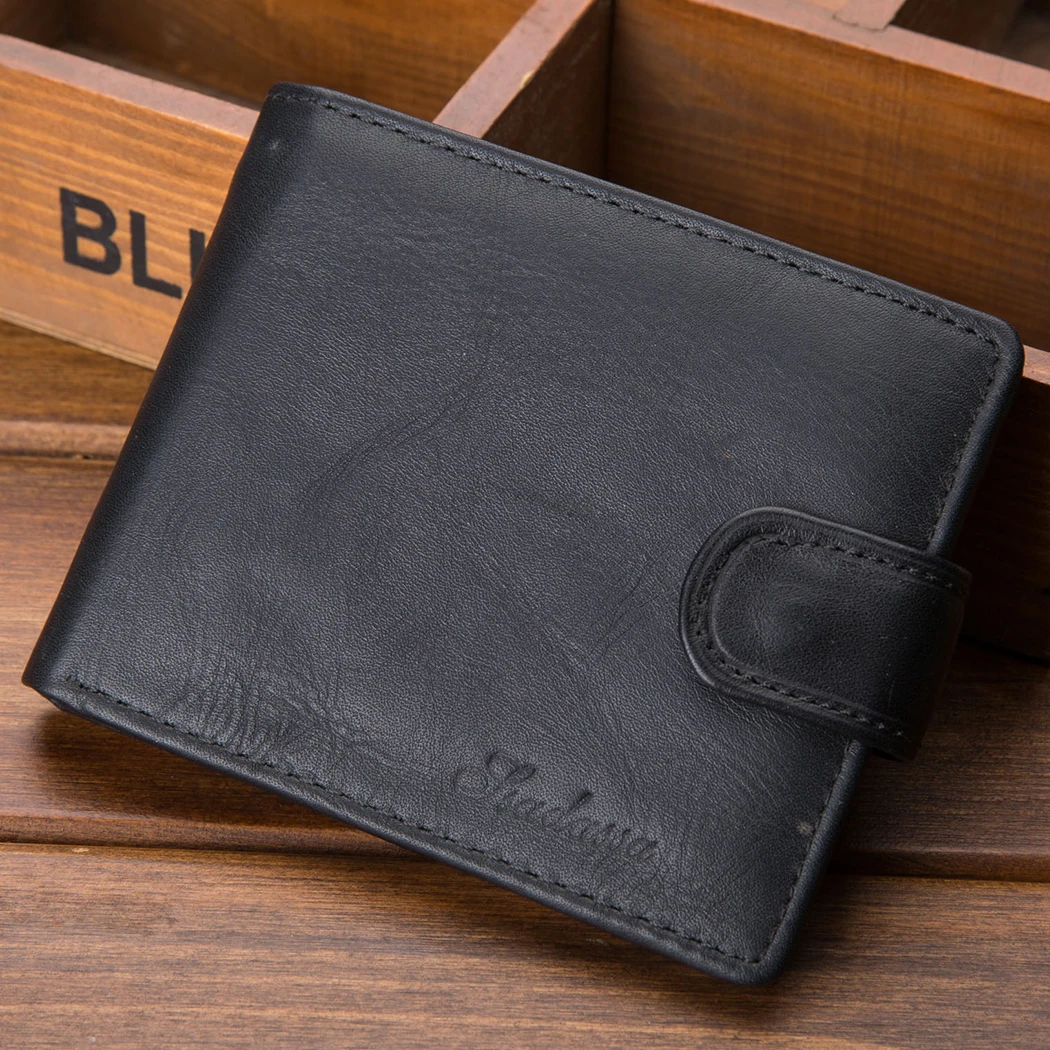 

Short Retro Solid Designer Wallet Mens Leather Hasp Wallets Male Purse Money Bag Credit Card Holder Coin Pocket