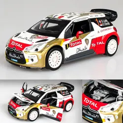 Литая под давлением модель автомобиля 1:26 масштаб Citroen DS3 WRC модель автомобиля коллекционная игрушка оттяните назад автомобиль со звуком и