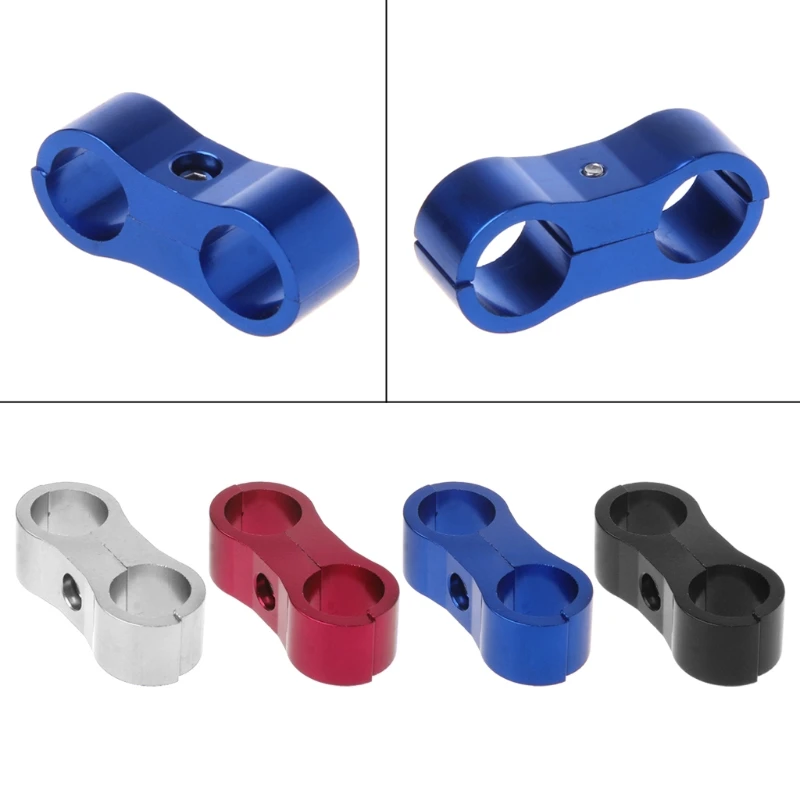 

High Quality 1 Pc Stepped Billet Dual AN10 3/4" 19MM Braided Hose Separator Wire Clamp Cable Fastener New 4 Colors 10166