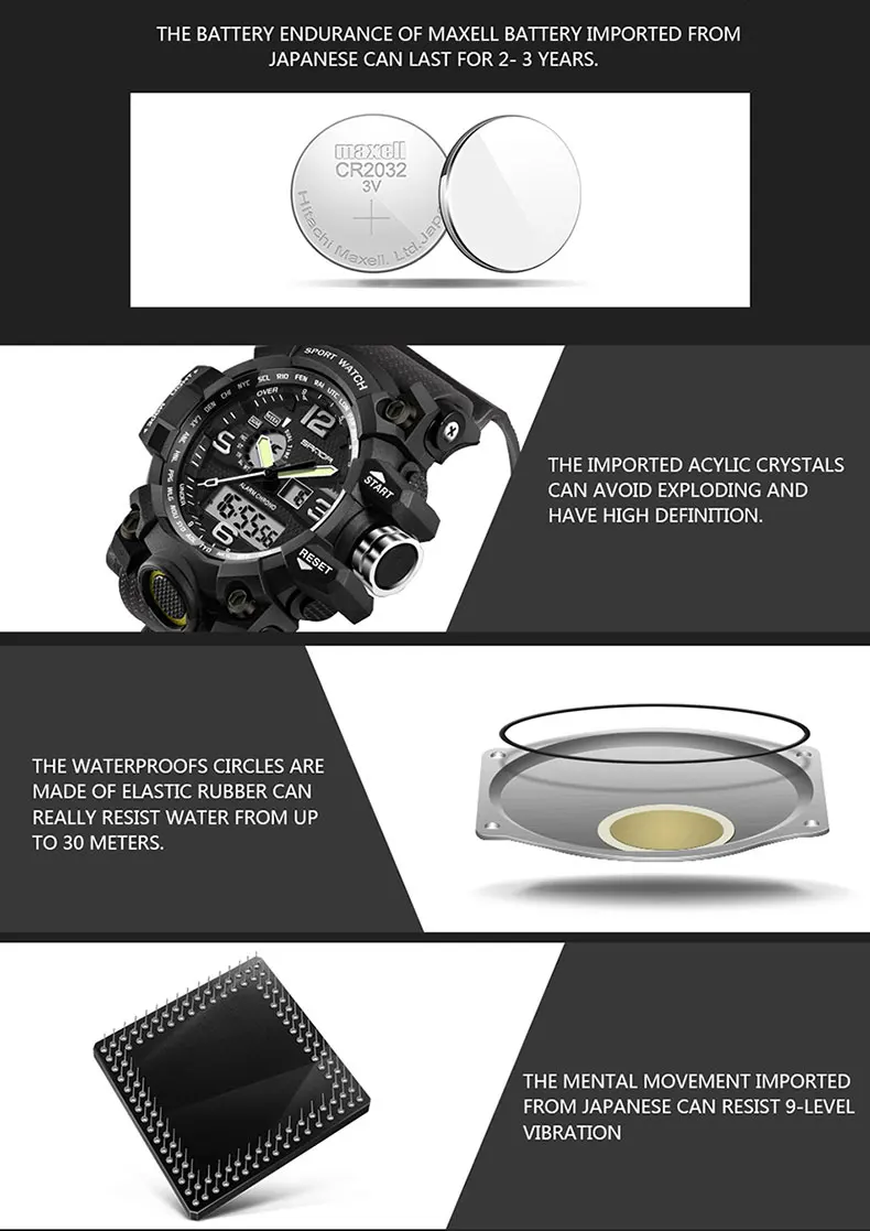 SANDA военные часы мужские водонепроницаемые спортивные часы лучший бренд класса люкс Мужские часы Мужские модные повседневные часы relogio masculino
