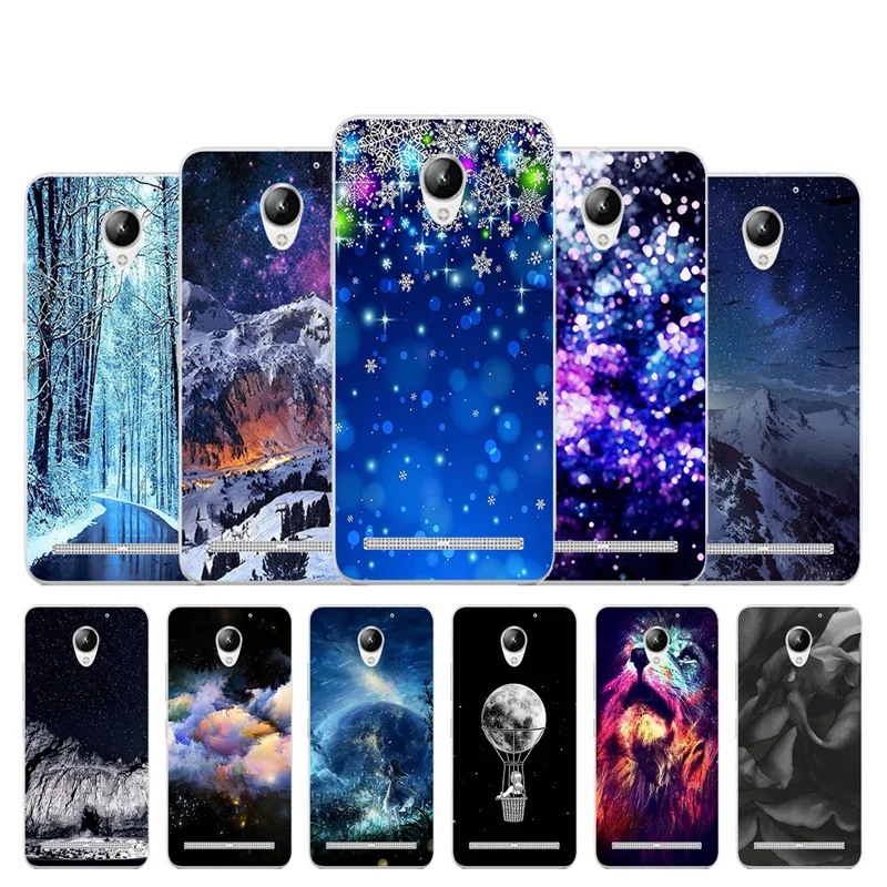 

for Lenovo Vibe C2 K10A40 Case Snowflake Printing TPU Case Cover for Lenovo C2 Phone Case Silicon Phone Protective Fundas
