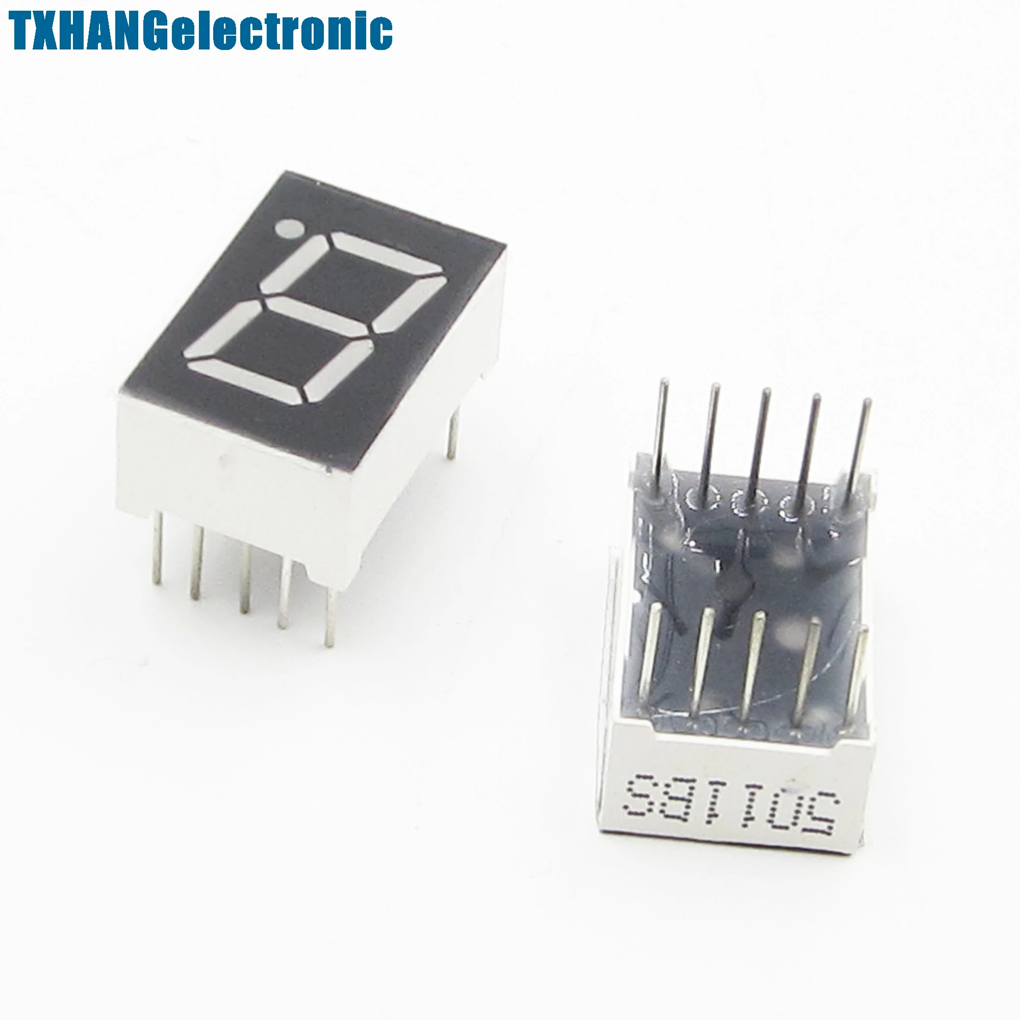 Купить 5 шт. 0.56 "7 сегмент синий светодиодный дисплей 1 цифра общий ...