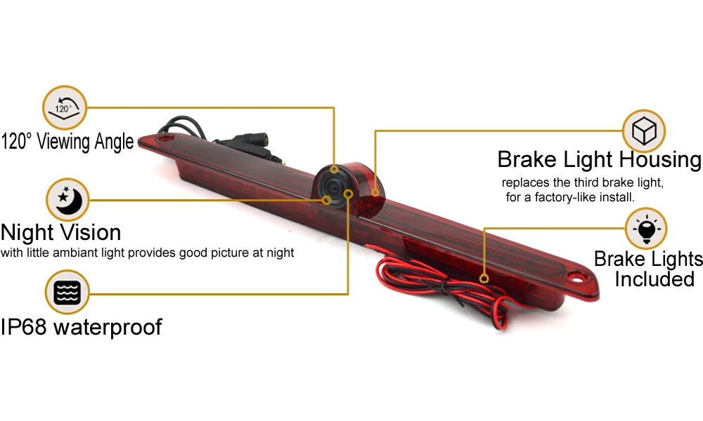 Vardsafe VS705 | тормозной/стоп-светильник камера заднего вида со встроенным светодиодный светильник s для Mercedes-Benz Sprinter(2007