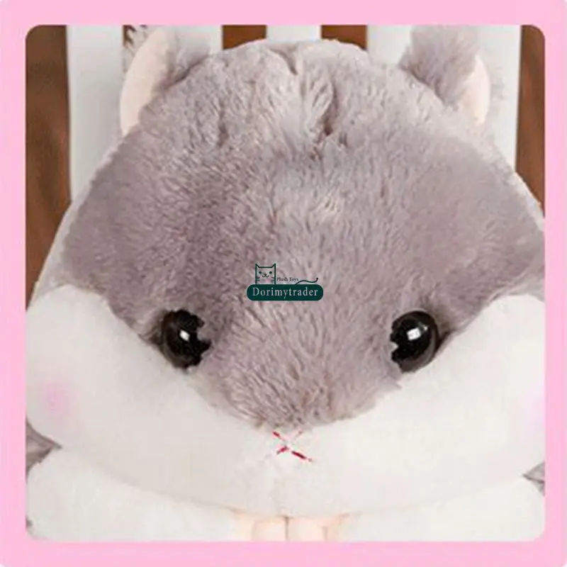 Dorimytrader Lovely 50cm x 55cm Soft Cartoon Hamster Plush Pillow Anime Waist Cushion Stuffed Animal Hamster Toy Doll DY61720 (14)