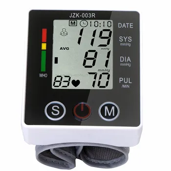 

Health Care LCD Digital Wrist Blood Pressure Monitor CE Portable Automatic Sphygmomanometer and Heart Beat Meter