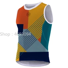 Команда Виктори C бренд Велоспорт базовый слой оранжевый желтый синий разноцветный камуфляж без рукавов жаккардовое Сетчатое нижнее белье