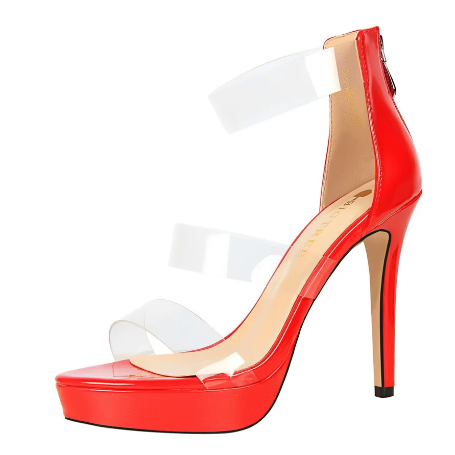 2018 European and American sexy night club shoes high heels