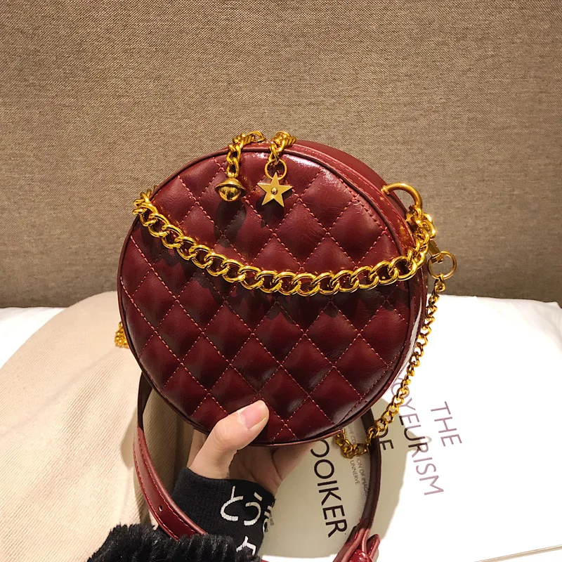 

women messenger bags leather female messenger bags small ladycircular bag round girl handbag drop shipping