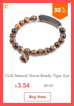 CSJA 7 Чакра Лотос талисманы браслет натуральный камень Йога Ом 3D Подвески медитация бусины из лечебных камней браслеты для женщин и мужчин ювелирные изделия F823