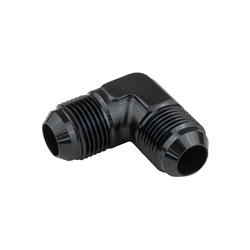 90 Degree 4AN Female To AN4 Male Flare Aluminum Swivel Adapter Fitting Blue