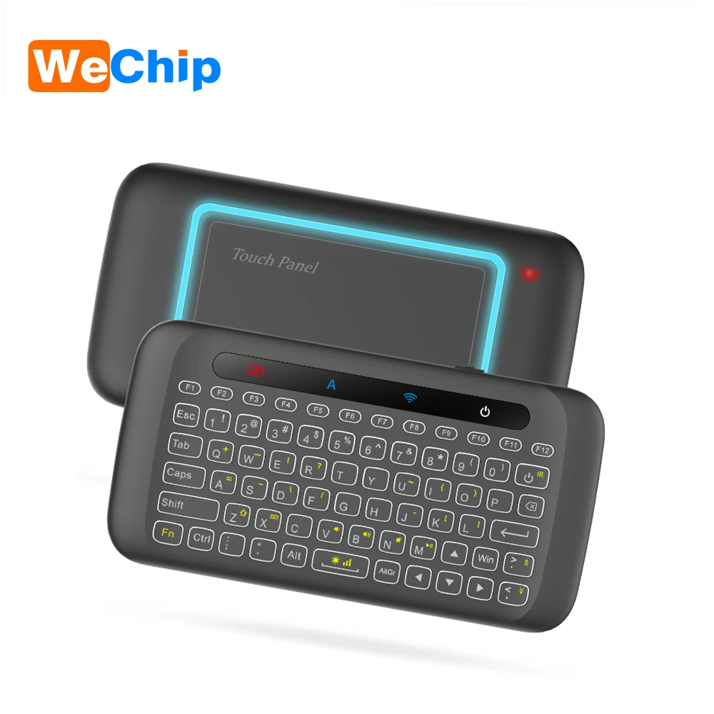 Скидка H20 мини беспроводная клавиатура с подсветкой Сенсорная панель Air mouse ИК пульт дистанционного управления для Andorid BOX Smart tv Windows PK H18 Plus