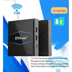 H96 мини Amlogic S905W Android 7,1 ТВ коробке 2 ГБ 16GBM Wi-Fi 4 К Media Player