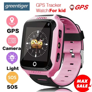 Greentiger Q528 GPS Kids Smart Watch with Touch Screen Camera GPS Tracker Smart Electronic Sleep Monitor SOS Baby Watch PK Q50