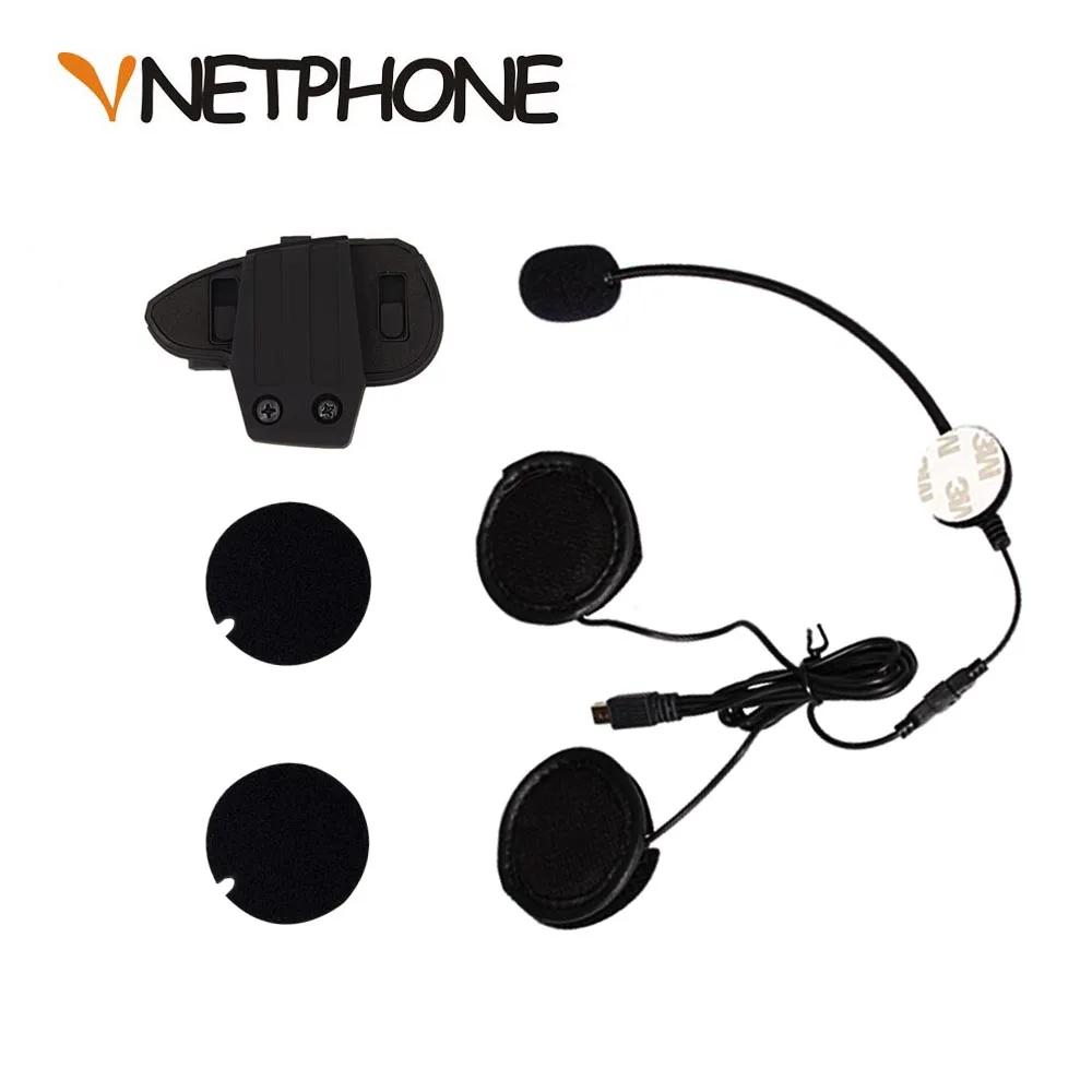 

2017 Real Casco Mini Usb Jack Microphone Speaker Headset And Helmet Intercom Clip for Motorcycle Bluetooth Device Vnetphone V8