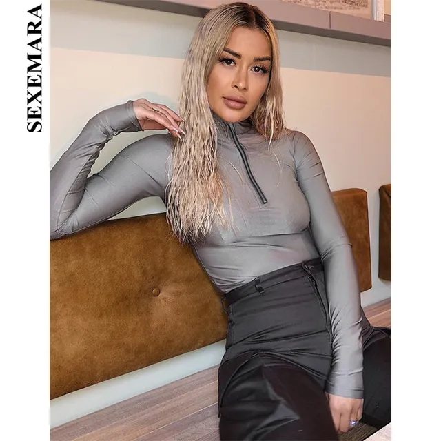 zip up turtleneck womens