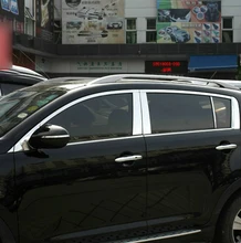 Нержавеющая сталь автомобильные аксессуары полное окно декоративные планки для Kia Sportage R 2011 2012 2013 2014 стайлинга автомобилей 22 шт./лот