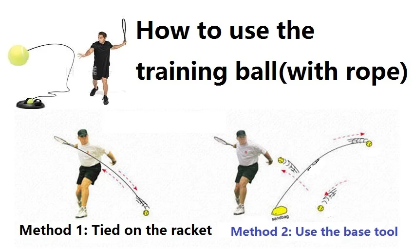 Тренировочный теннисный мяч Теннисная ракетка тренировочные мячи задняя база тренажер инструмент струна эластичная веревка упражнения