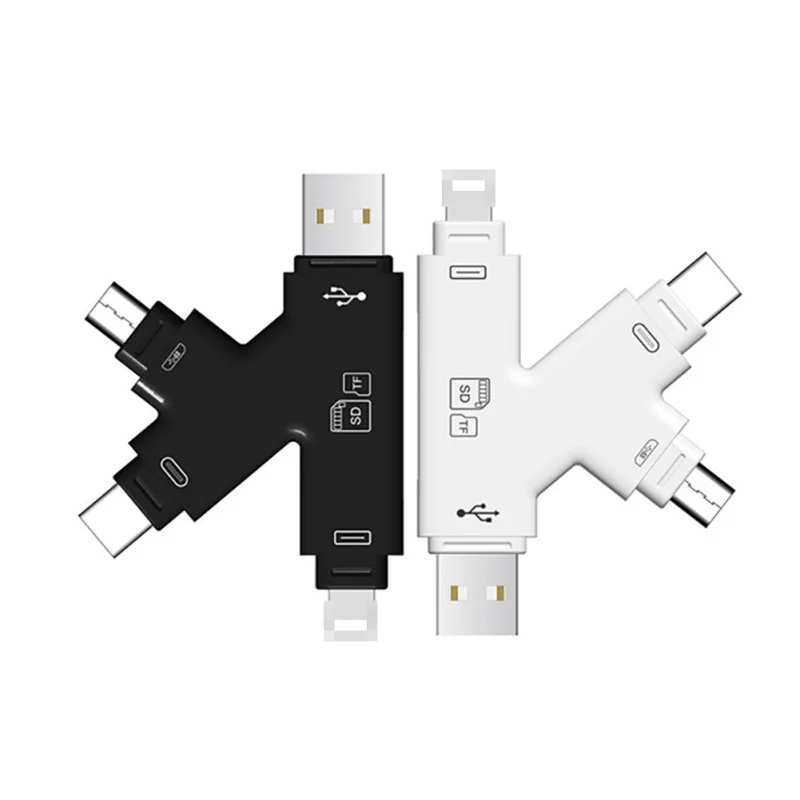 Micro usb type-C 4 в 1 многофункциональные TF картридеры OTG адаптер кардридер для Android PC iPhone ноутбук