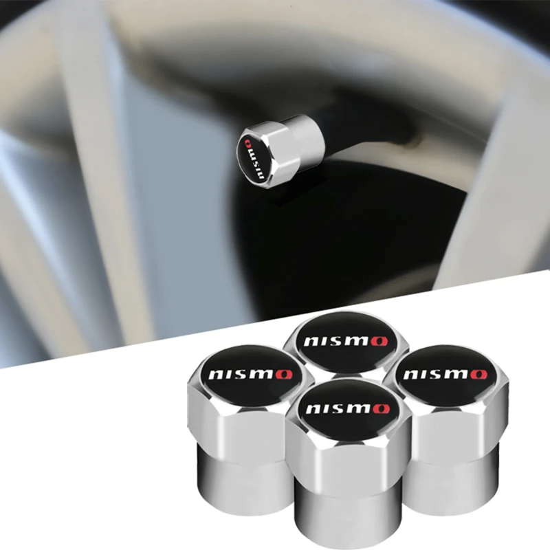 

4x Nismo Emblem Car Wheel Tire Valves Air Cap For Nissan Tiida Teana Skyline Juke X-Trail Almera Qashqai Accessories Car-Styling