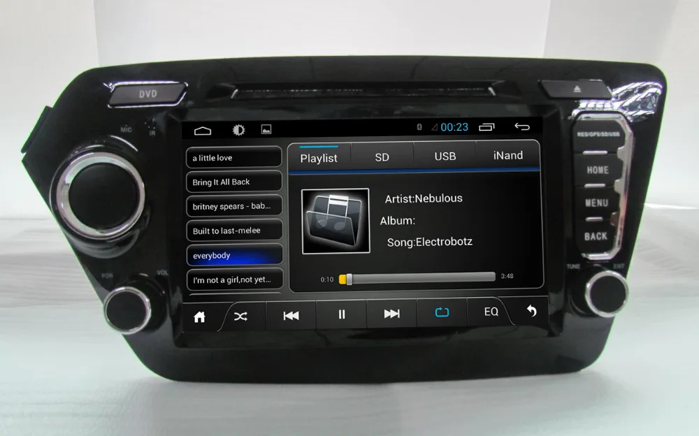 Discount 4 Core Android 8.1 car dvd player GPS navigation car video player 8 inch 1024*600 for Kia K2 RIO 2011 2012 2013 2014 2015 2016 3