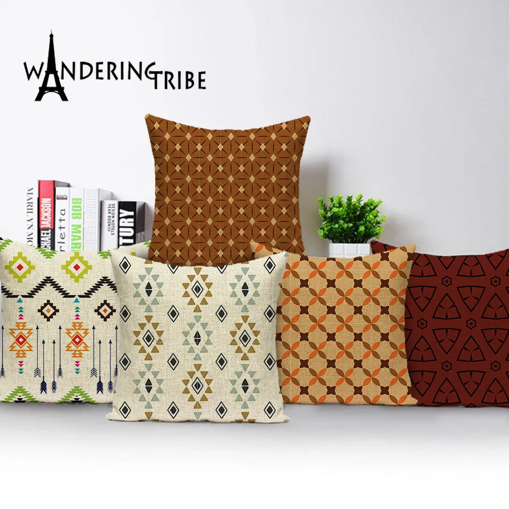 

Geometric Jacquard Pillow case Nordic Decoration Yellow Pillow Bohemian Scandinavian Style Spring Pillows Covers Custom Cushions