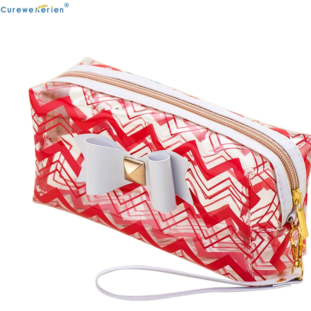 

Fashion Cosmetic Bags Charming Nice Curewe Kerien Bowknot Waterproof Cosmetic Bag Storage Bag May22 Y35