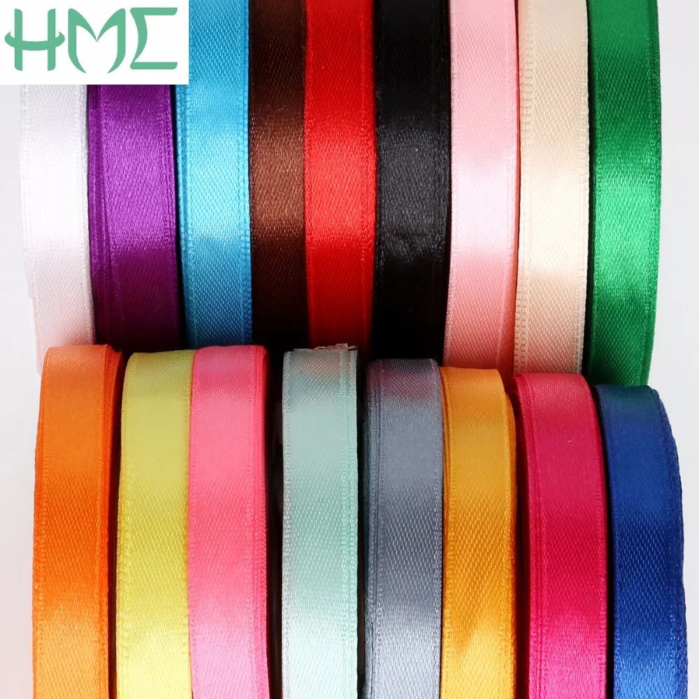25 Yards Length Ribbons High Quality Cheap Decorative Satin Ribbon Multi Size for DIY Bow Craft