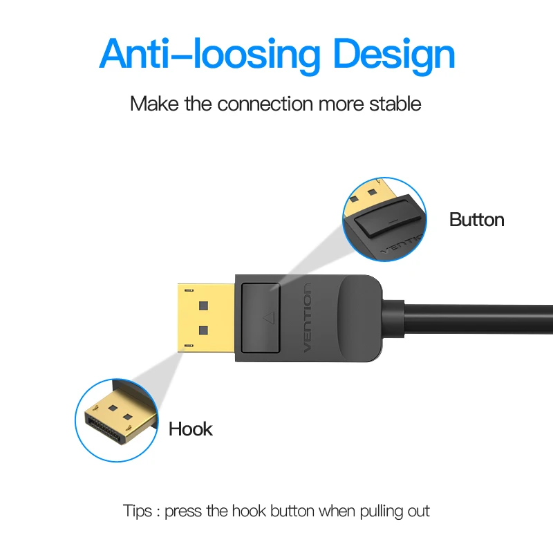 Adaptador de Cabo Macho para Hdmi Cabo de Vídeo Conversor de Adaptador de Cabo para Computador Portátil para Mac Displayport a Hdmi Vention Macho Conversor de para Computador 3m dp 1080 - Image 6