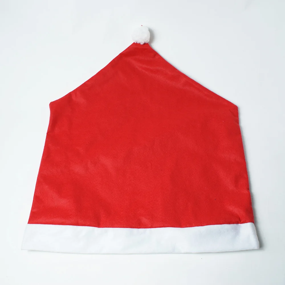 Christmas Chair Back Cover for Home Decor, Santa Clause Red Hat, Dinner Table Party, New Sale, 1 Pc